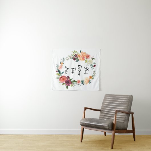 Fall Wedding Backdrop Photo Booth Decor Tapestry タペストリー (インサイチュ(横))