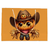 Fall Western Scarecrow  ラージペーパーバッグ (裏面)