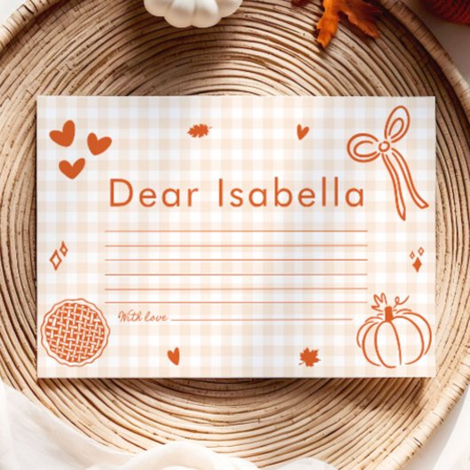 Fall Whimsical Hand Drawn Pumpkin Time Capsule エンクロージャーカード