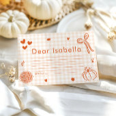 Fall Whimsical Hand Drawn Pumpkin Time Capsule エンクロージャーカード