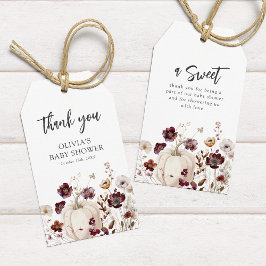 Fall Wildflower Baby Shower Thank You ギフトタグ