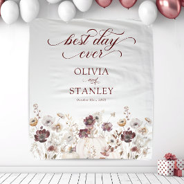 Fall Wildflower Best Day Ever Wedding タペストリー