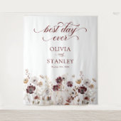 Fall Wildflower Best Day Ever Wedding タペストリー (正面)