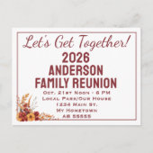 Fall Wildflower Get Together Reunion Postcard シーズンポストカード (正面)