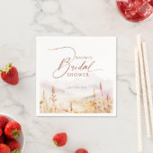 Fall Wildflower Mountain Rustic Bridal Shower  スタンダードカクテルナプキン (インサイチュ)