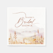 Fall Wildflower Mountain Rustic Bridal Shower  スタンダードカクテルナプキン (正面)