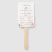 Fall Wildflower Mountain Rustic Wedding Programs ハンドファン (裏面)