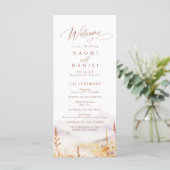 Fall Wildflower Mountain Rustic Wedding Programs メニュー (スタンド正面)