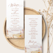 Fall Wildflower Mountain Rustic Wedding Programs メニュー