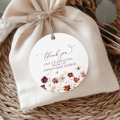 Fall Wildflowers Baby Shower フェイバータグ