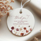 Fall Wildflowers Baby Shower フェイバータグ