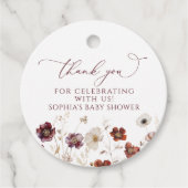 Fall Wildflowers Baby Shower フェイバータグ (正面)