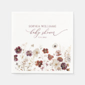 Fall Wildflowers Baby Shower Napkins スタンダードカクテルナプキン (正面)