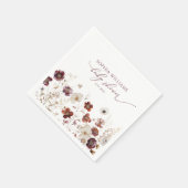 Fall Wildflowers Baby Shower Napkins スタンダードカクテルナプキン (角)