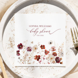 Fall Wildflowers Baby Shower Napkins スタンダードカクテルナプキン