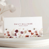 Fall Wildflowers Floral Business Card 名刺
