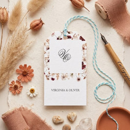 Fall Wildflowers Floral Wedding ギフトタグ