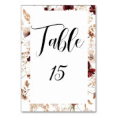 Fall Wildflowers Floral Wedding  テーブルナンバー (正面)