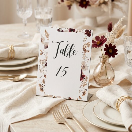 Fall Wildflowers Floral Wedding  台座サイン