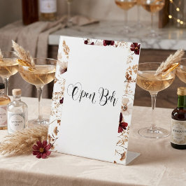 Fall Wildflowers Floral Wedding 台座サイン