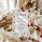 Fall Wildflowers Floral Wedding 招待状