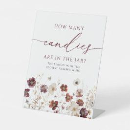 Fall Wildflowers How Many Candies Are In The Jar  台座サイン