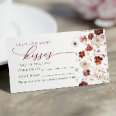Fall Wildflowers How Many Kisses Shower Game card プレイスカード