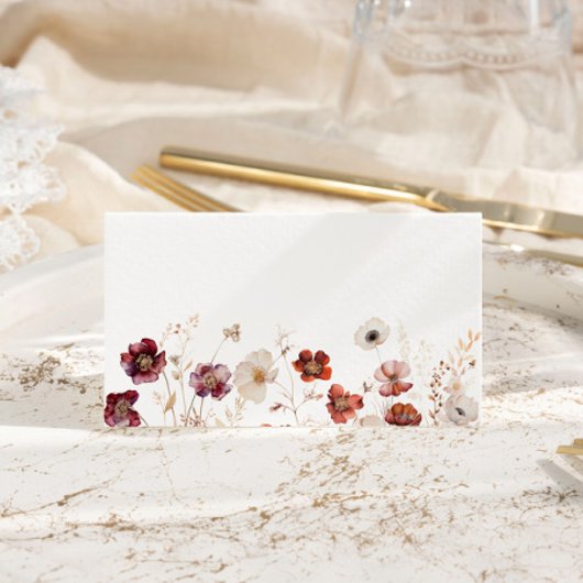 Fall Wildflowers Wedding プレイスカード