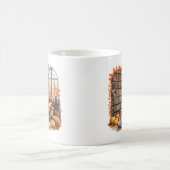 Fall Window Reading Mug — Cozy Chair & Books コーヒーマグカップ (中央)