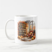 Fall Window Reading Mug — Cozy Chair & Books コーヒーマグカップ (左)