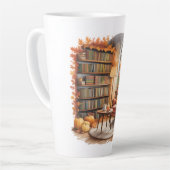 Fall Window Reading Tasses — Cozy Chair & Books カフェラテマグ (左アングル)