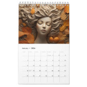 Fall Woman Orange Lovers Autumn Leaves Browns Tans カレンダー (1月 2026)