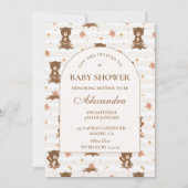 Fall Woodland Animals Baby Shower 招待状 (正面)