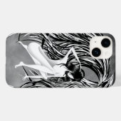 Fallen Angel Grey Monochrome Case-Mate iPhoneケース (裏面 (横))