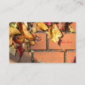 fallen leaves autumn colors, business card 落ち葉 秋 名刺 (裏面)