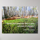 Fallen Tree in Autumn Moss  - Personalised ポスター