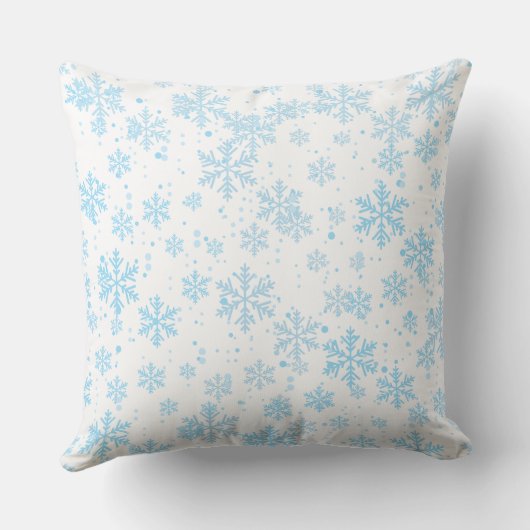 Falling Blue Snowflakes  クッション (裏面)