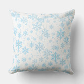 Falling Blue Snowflakes  クッション (正面)