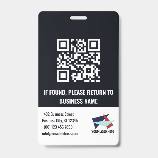 Falling Code Cyber Security Shield Employee ID バッジ (裏面)