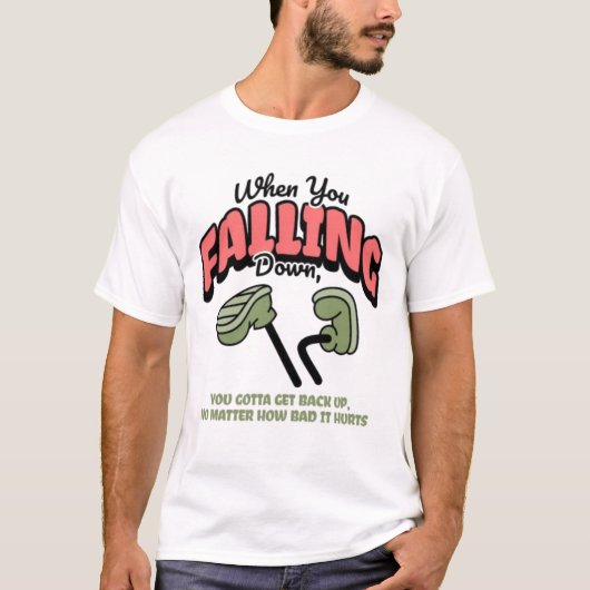 "Falling Down" Surreal Mushroom Graphic Tee  Tシャツ (正面)