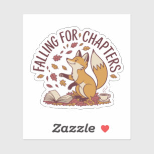 Falling for Chapters —キツネ、紅茶、書籍 シール