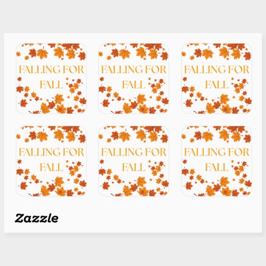 Falling for Fall スクエアシール (シート)