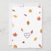 Falling for Fun, Woodland Animal Birthday  招待状 (裏面)