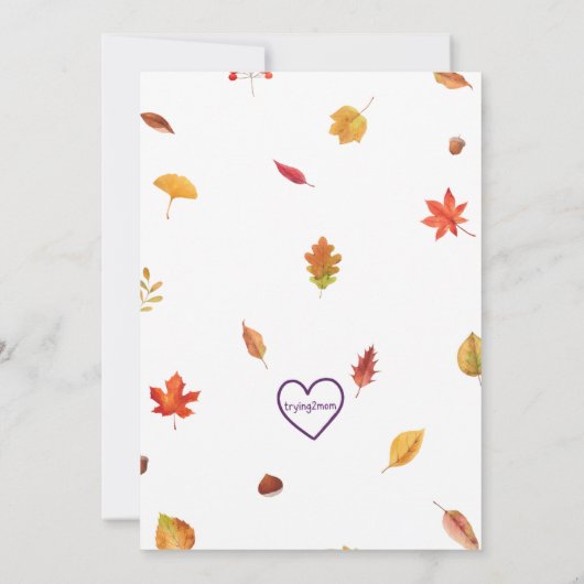 Falling for Fun, Woodland Animal Birthday  招待状 (裏面)