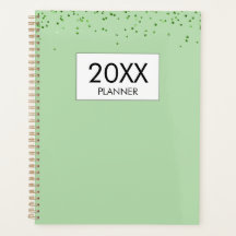 Falling Green Glitter Personalized Yearly