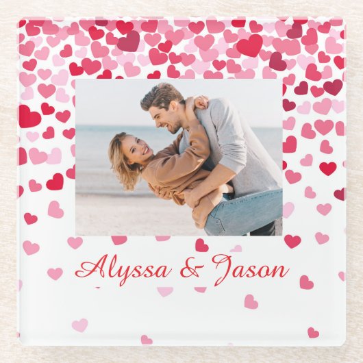 Falling Hearts Love  ガラスコースター (正面)