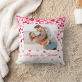 Falling Hearts Love Throw Pillow クッション (ブランケット)