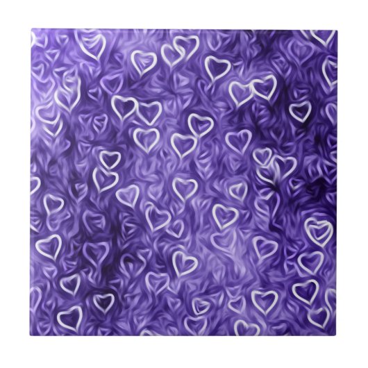 Falling Hearts - Purple タイル (正面)