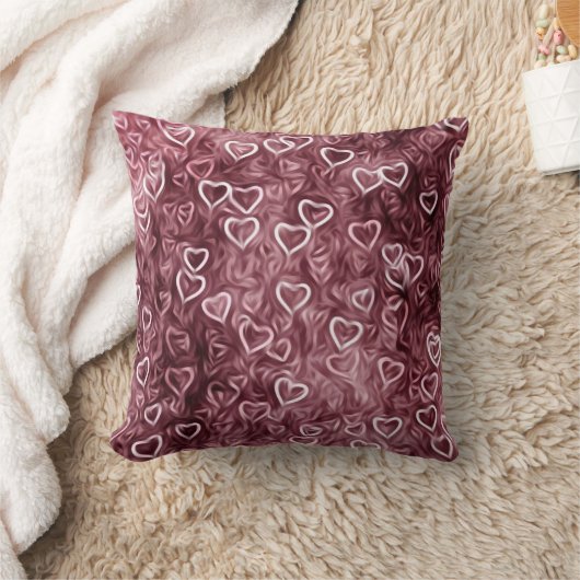 Falling Hearts - Red クッション (ブランケット)