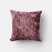 Falling Hearts - Red クッション (正面)